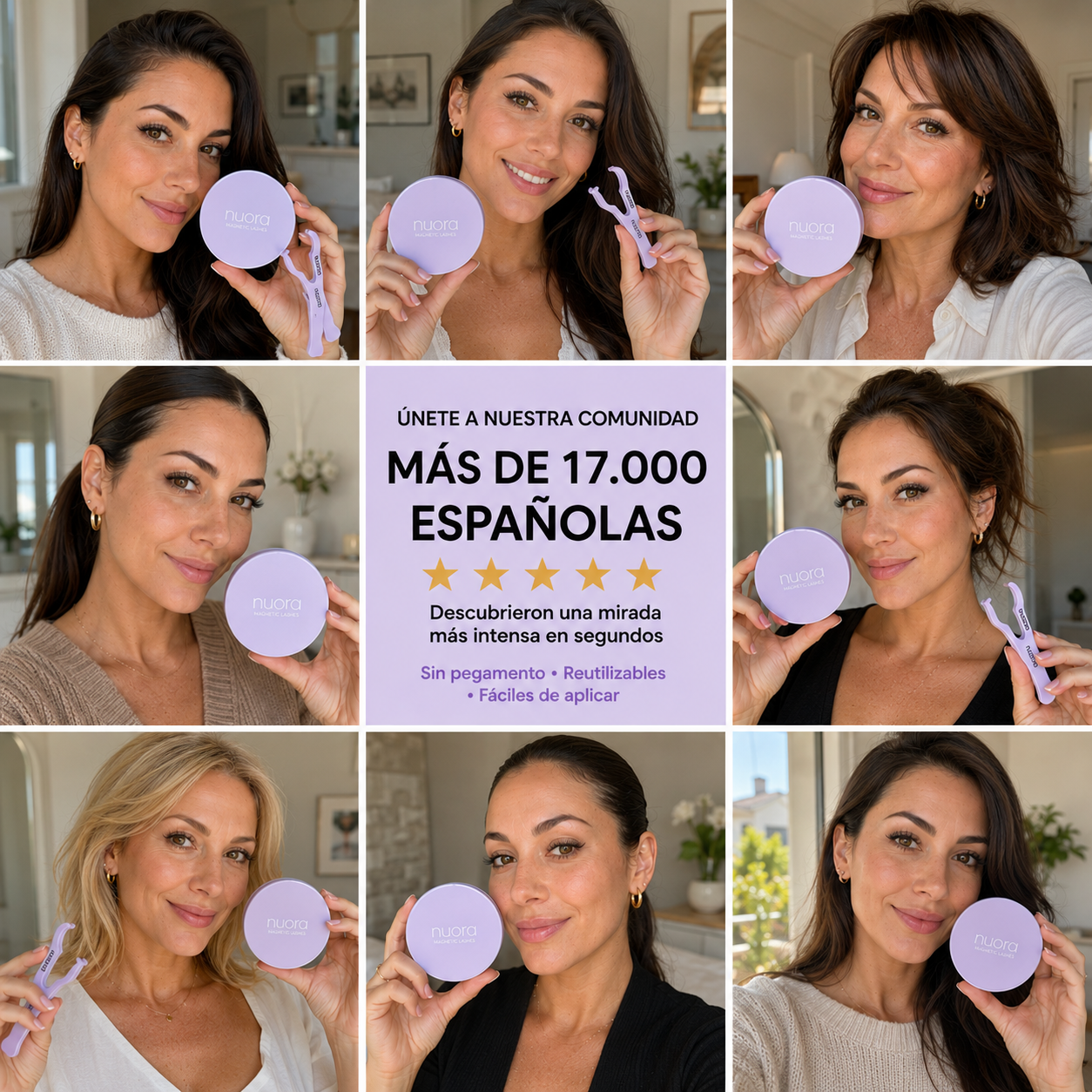 Pestañas Magnéticas Reutilizables Efecto 3D